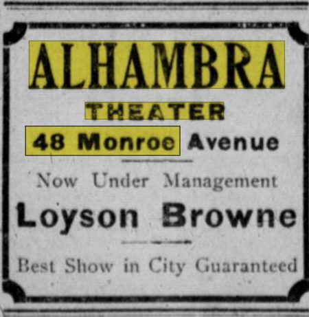 Palace Theatre (Alhambra Theater) - Apr 1908 Article